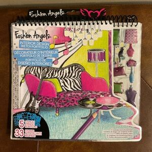 Fashion Angels Interior Design Sketch Portfolio - Pink and Black